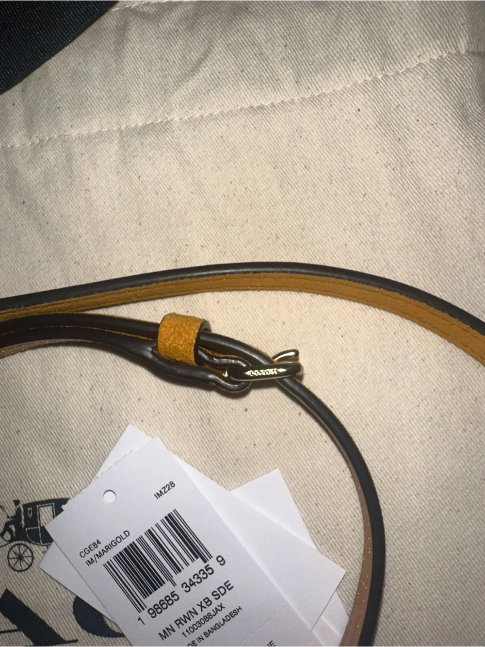 Coach Rowan Mini Suede Marigold